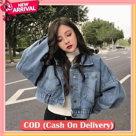 Jaket Jeans Kekinian Cewek 2022 Terbaru Murah Levis Wanita Jins Cewe 2021 Jens Jacket Amr - 5318 Sun