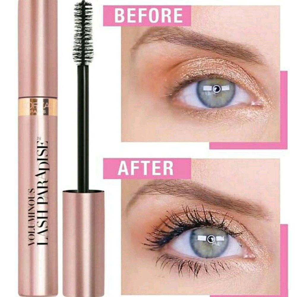 L'OREAL PARIS VOLUMINOUS LASH PARADISE WATERPROOF MASCARA MAKE UP - BLACK 7.6ML