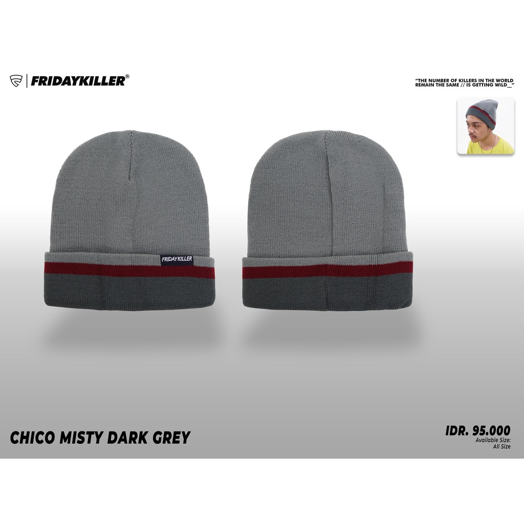 TOPI KUPLUK FRIDAY KILLER | CHICO MISTY DARK GREY