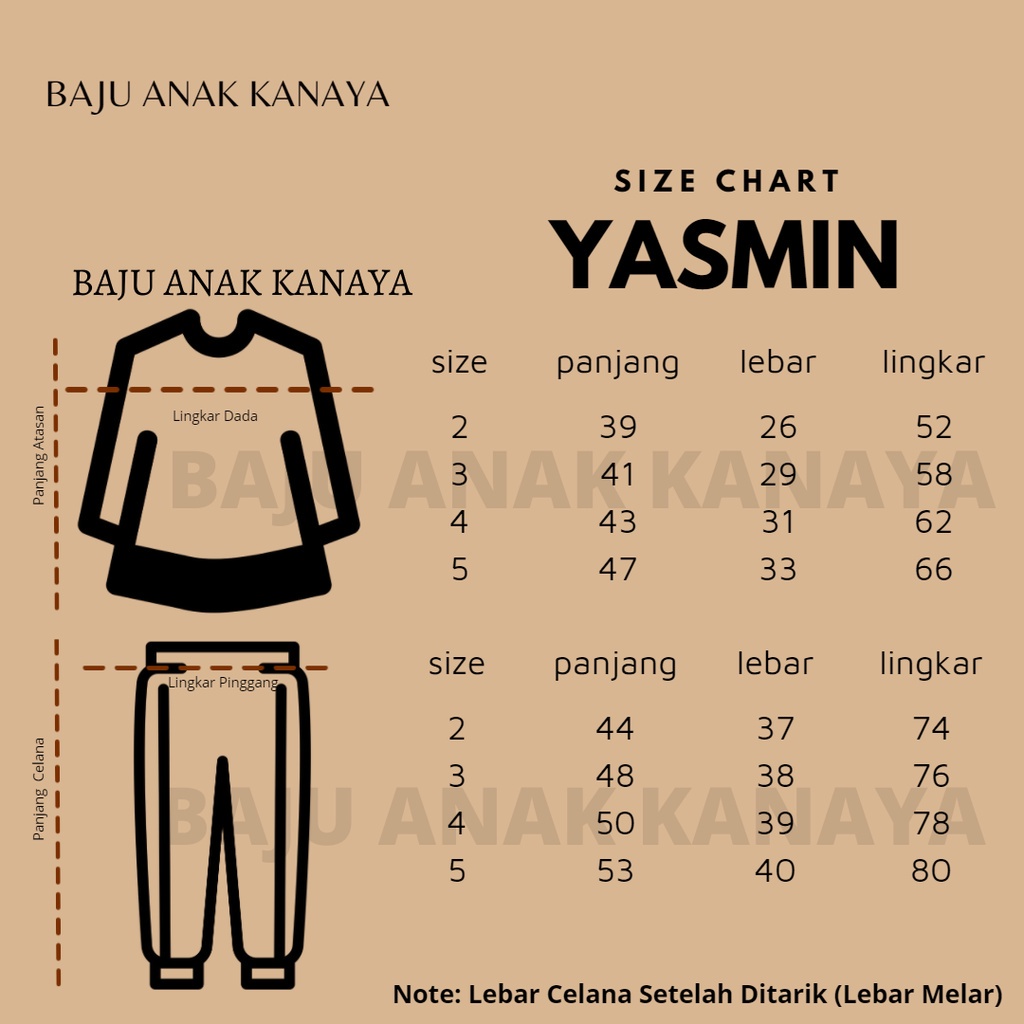 1-4TH SETELAN ANAK YASMIN ONE SET ANAK RAYON by MYBEE