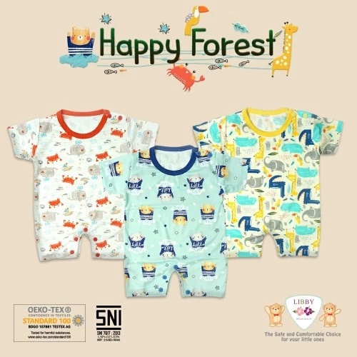 Libby Baju Kodok Segi Empat - Libby Jumper Bayi Segiempat (0-3m)