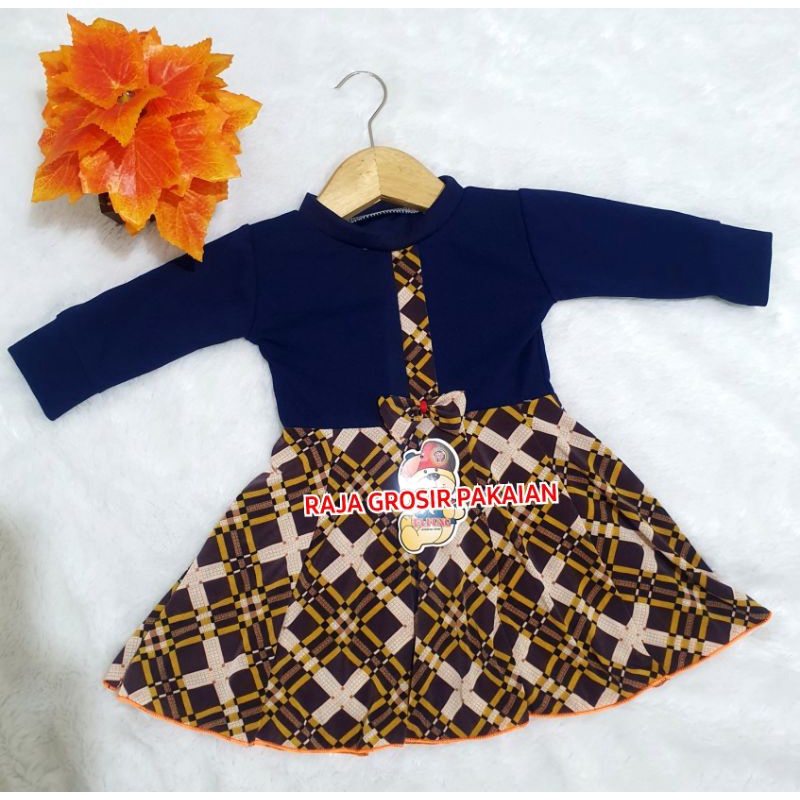 Baju Dress Anak Valencia 1-7 Thn / Dress Anak Lengan Panjang Dress Pesta Anak Murah