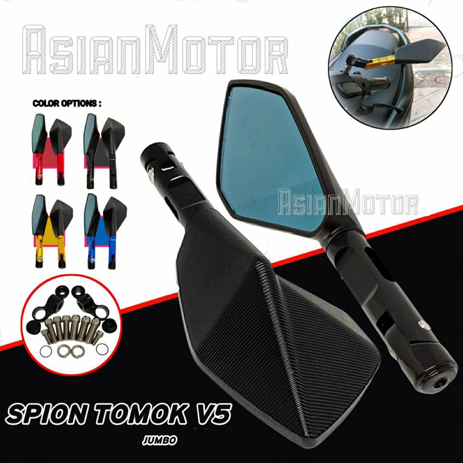 Spion Sepion Tomok V5 Full CNC Spion Sepion Tomok V5 Lipat Lipet Cnc Spion Motor Aksesoris Sparepart Variasi Universal