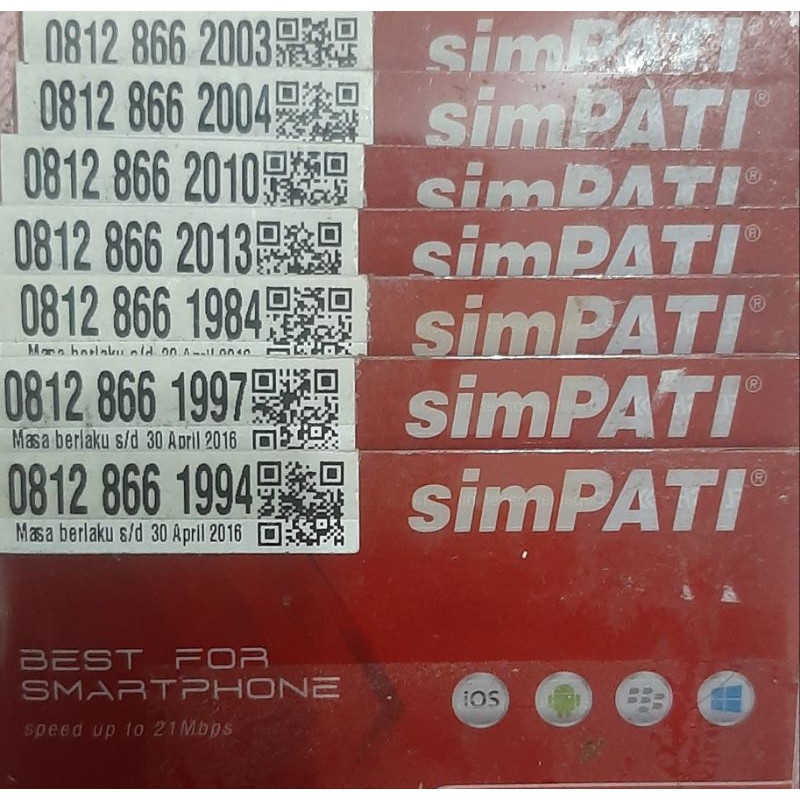 SIMPATI 11 DIGIT TAHUN 0812 866 1994,1984,1997,2003,2004,2010,2013