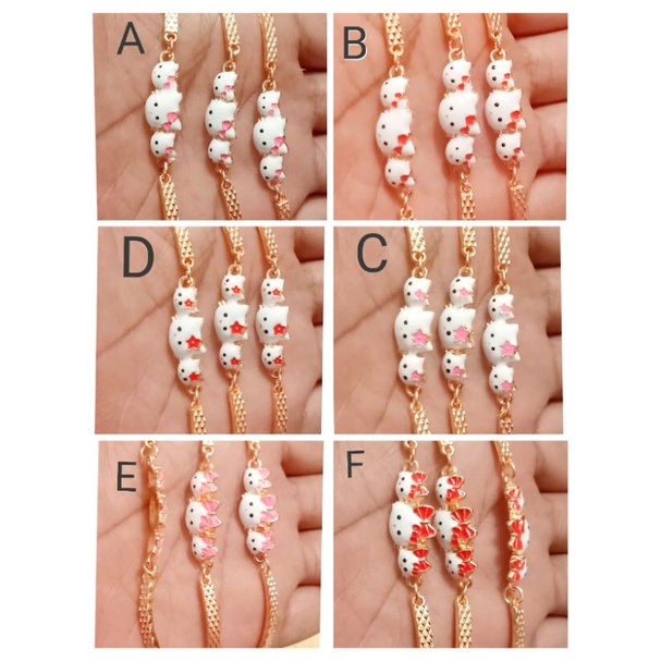 RJJ531. Gelang xuping anak anak lapis emas ukuran 12-15 cm