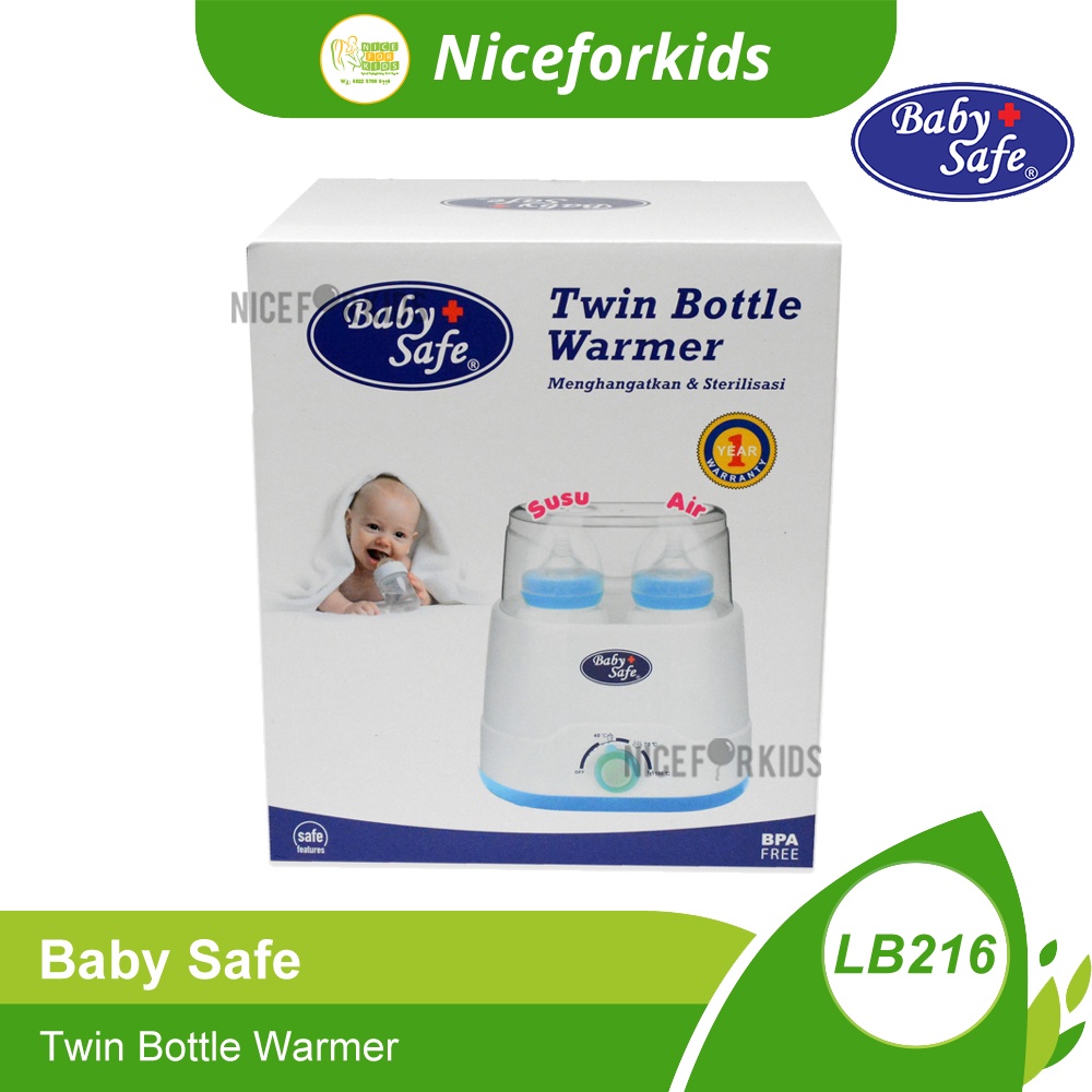 Baby Safe Twin Botlle Warmer LB216 Penghangat Botol Susu Bayi