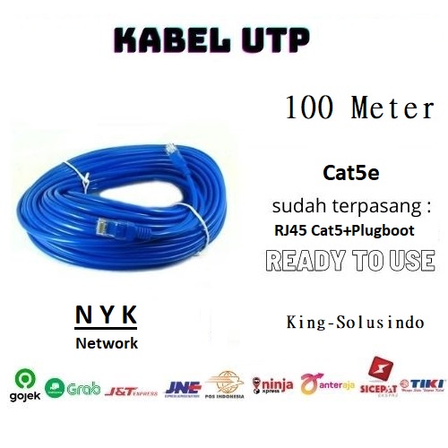 Kabel LAN 100 Meter Cat5e Siap Pakai || Kabel LAN Indoor UTP 100M