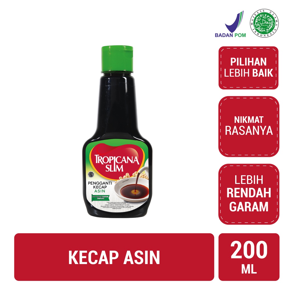 

Tropicana Slim Kecap Asin 200ml - Bantu Dukung Hidup Sehat