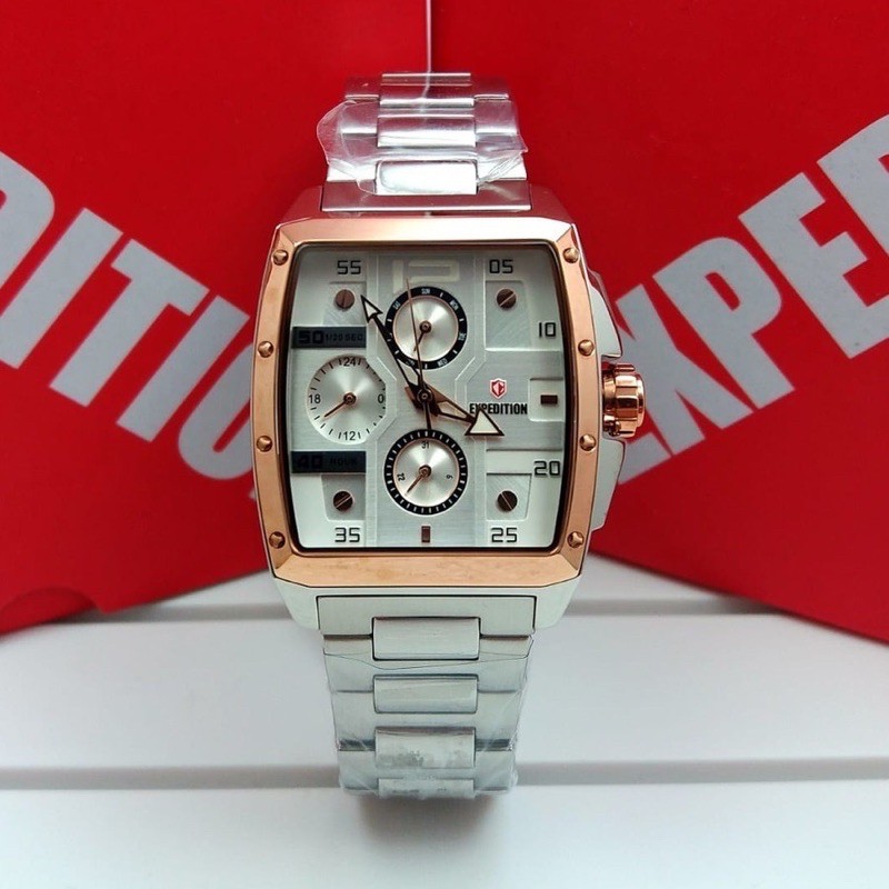 JAM TANGAN WANITA EXPEDITION EXP 6636 SILVER ROSEGOLD