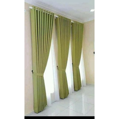 custom gorden blackout dan poni warna hijau