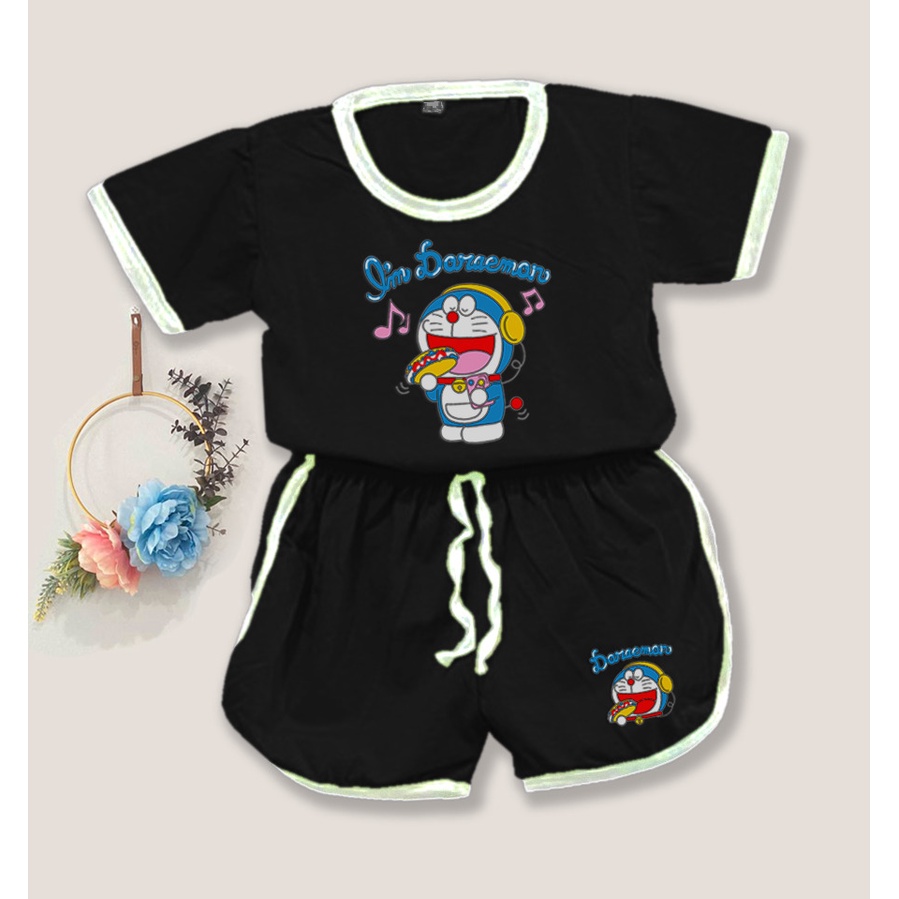 RILLO - Setelan baju playful colour anak karakter dora / setelan anak unisex