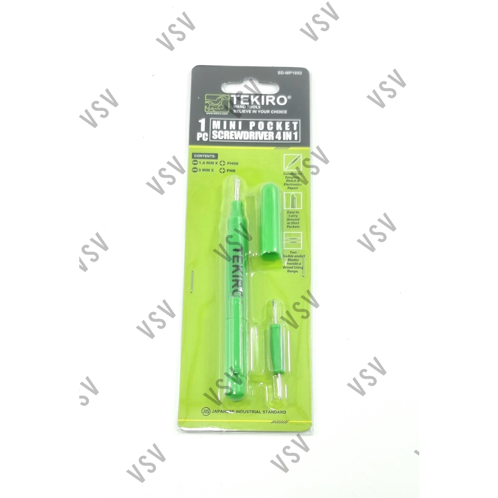 TEKIRO OBENG JAM MINI 4 IN 1 Pocket Screwdriver 4in1 OBENG PEN Obeng Kacamata