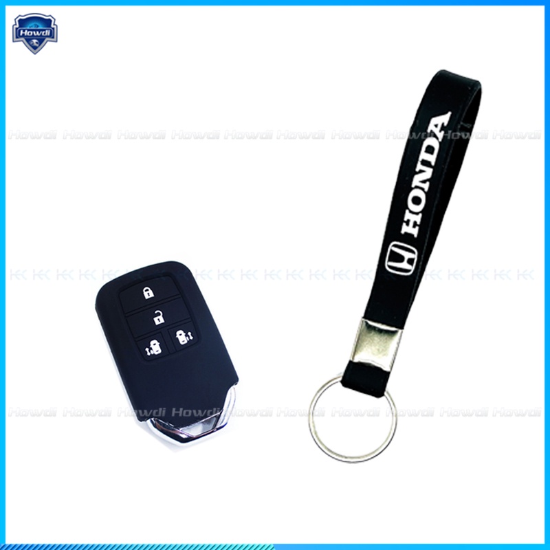 ☆Eksklusif☆Cover Kunci Mobil Keyless Bahan Silikon Dengan Logo Gantungan Kunci Untuk honda Odyssey Elysion MPV