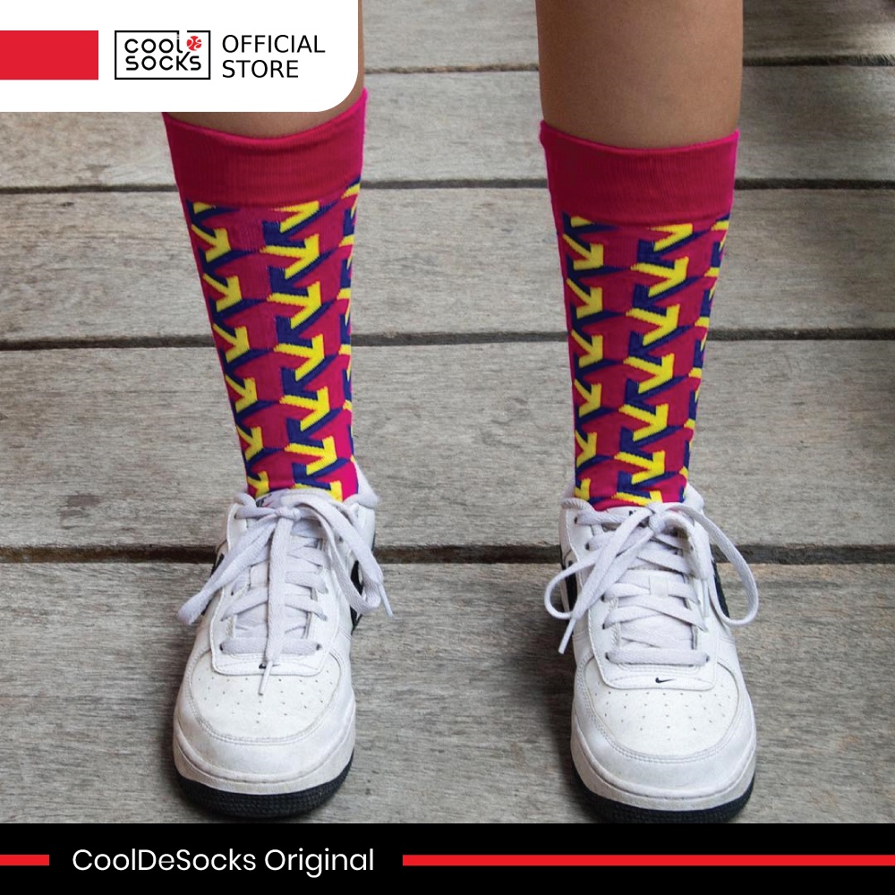 Kaos Kaki CoolDeSocks Original | Arrow Raspberry