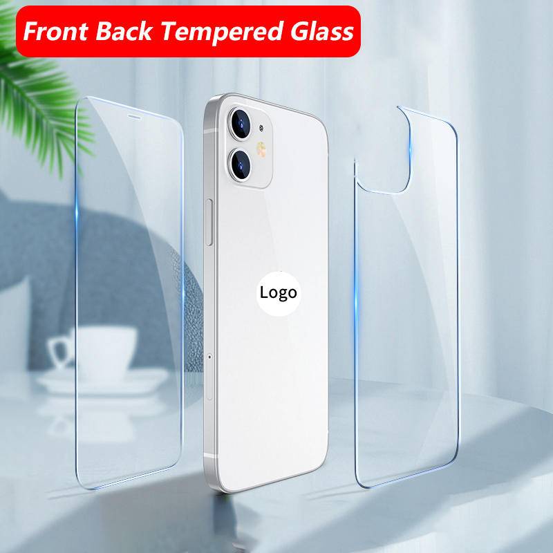 Pelindung Layar Tempered Glass Depan Belakang Untuk iPhone 14 13 12 Pro Max Mini 14 Plus 14 Pro 13pro 12pro