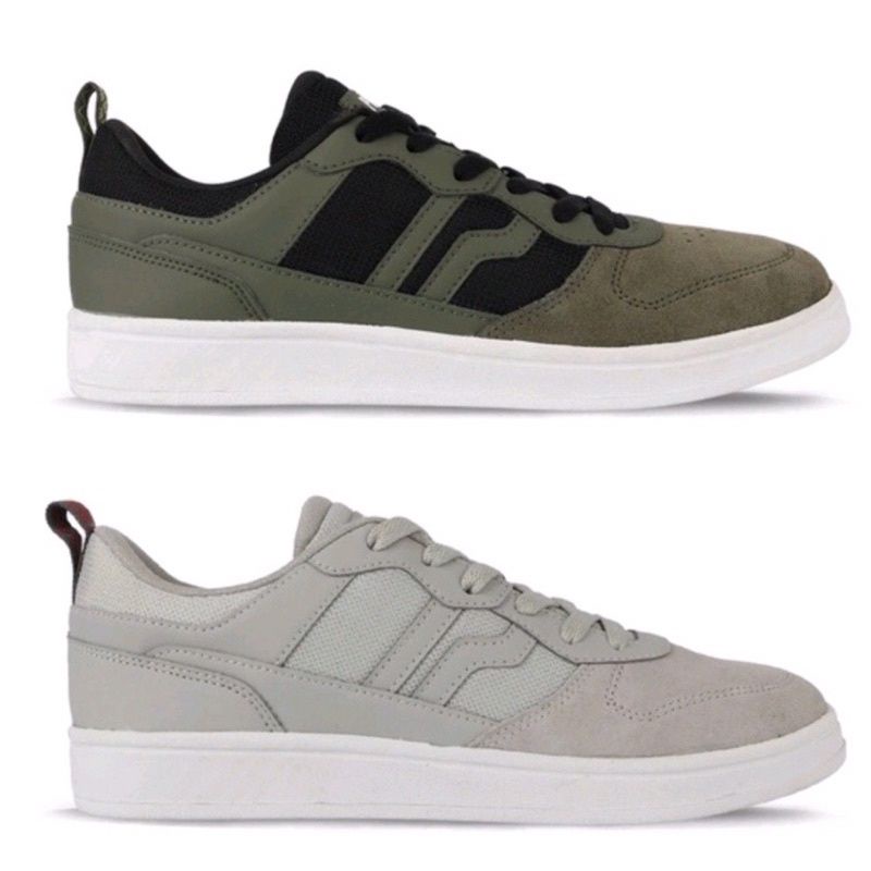 SEPATU SNEAKERS PIERO JORGE ORIGINAL GREY/WHITE OLIVE/BLACK