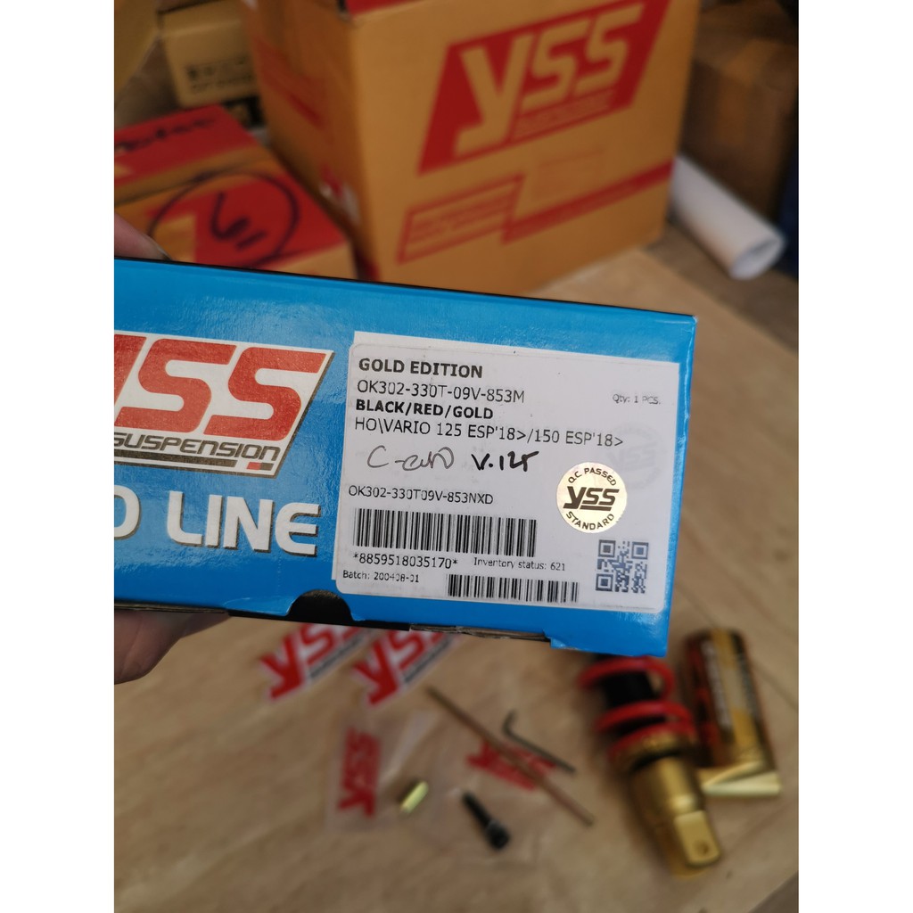 SOK SHOCK YSS C EURO TABUNG BAWAH 330 MM VARIO 125 VARIO 150 SERIES X-RIDE