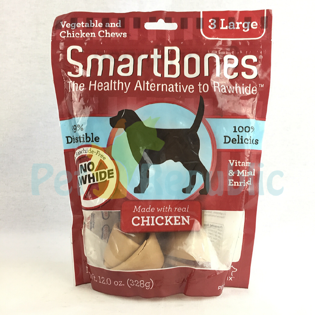 

SMARTBONES Snack Anjing Dental CHICKEN Large 3pcs