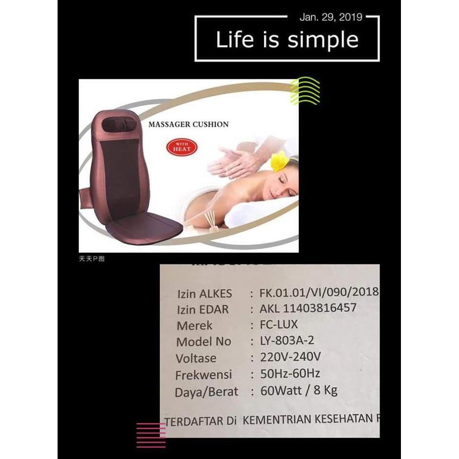 PALING LARIS KURSI PIJAT SHIATSU SEPERTI ALAT PIJIT ADVANCE JMG OSIM