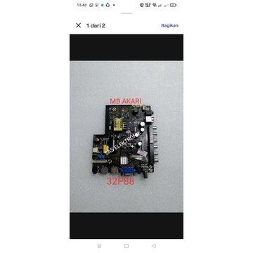 MB MOTHERBOARD MAINBOARD TV LED AKARI 32 INCH LE32P88 LE-32P88 LE-32P88ID 32V90 32V89 29P88ID 29P88 