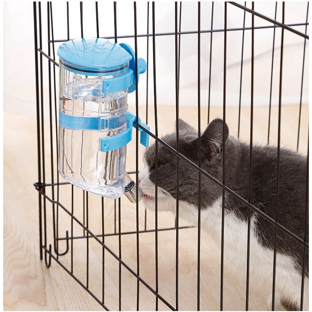 Botol Minum Anjing Kucing Hamster Kelinci 500ml Gantung Kandang Pet Bottle Hanging Cage Water Dispenser Dog Cat Drinking