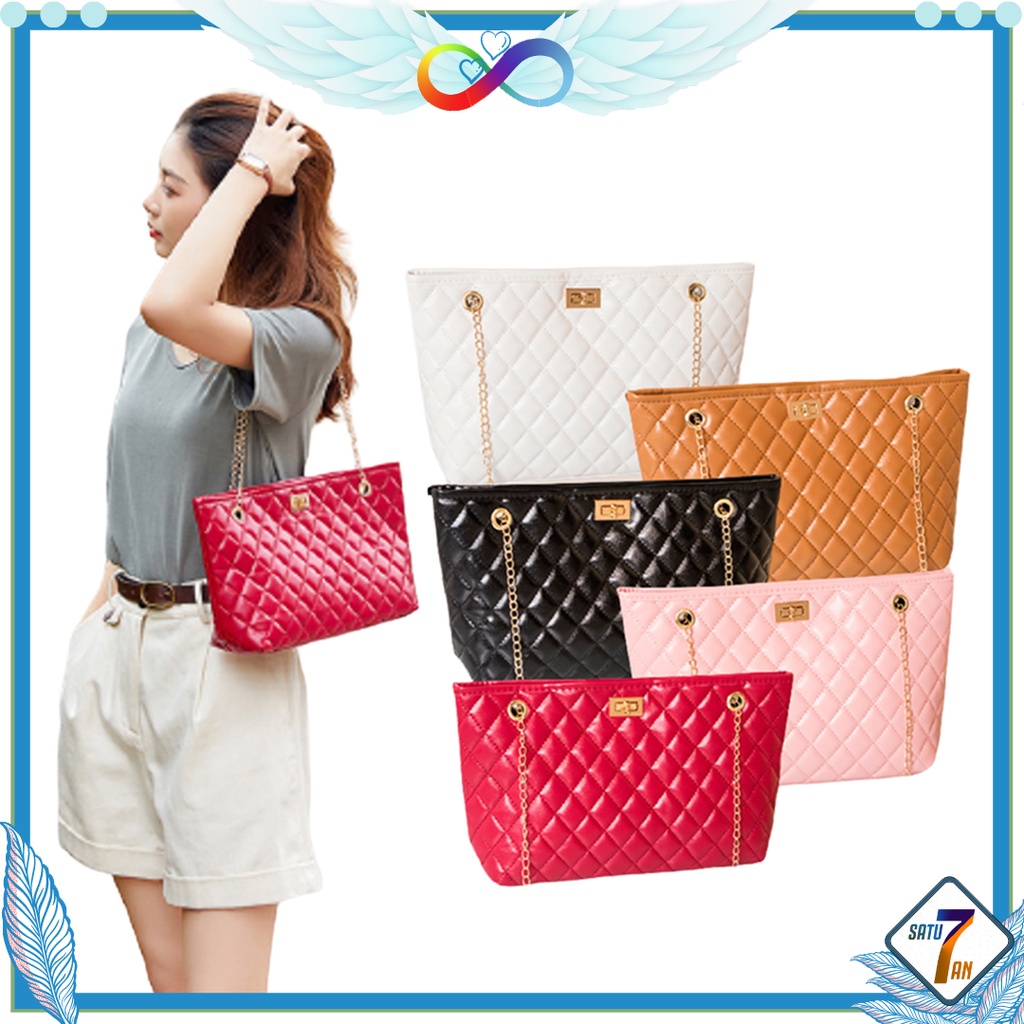 Satu7an T214 Tas Selempang Wanita Fashion Style Tas Wanita Tas Import Tas Tote Bag Sling Bag PU