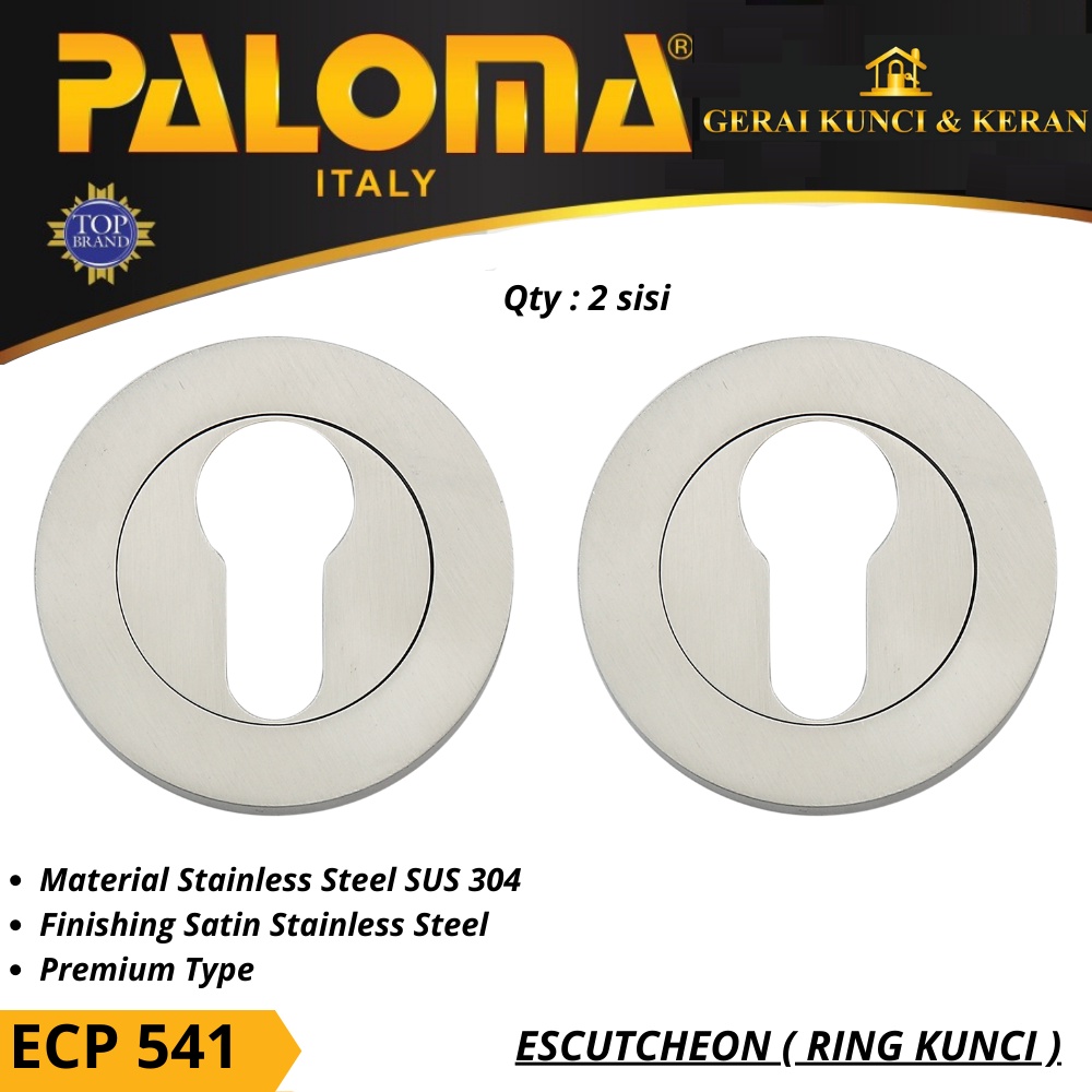 PALOMA ECP 541 RING KUNCI BULAT ESCUTCHEON PREMIUM COVER TUTUP CYLINDER KUNCI STAINLESS