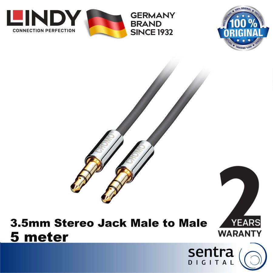 Lindy Cromo 3.5mm Audio Cable Male to Male 5m - 35304