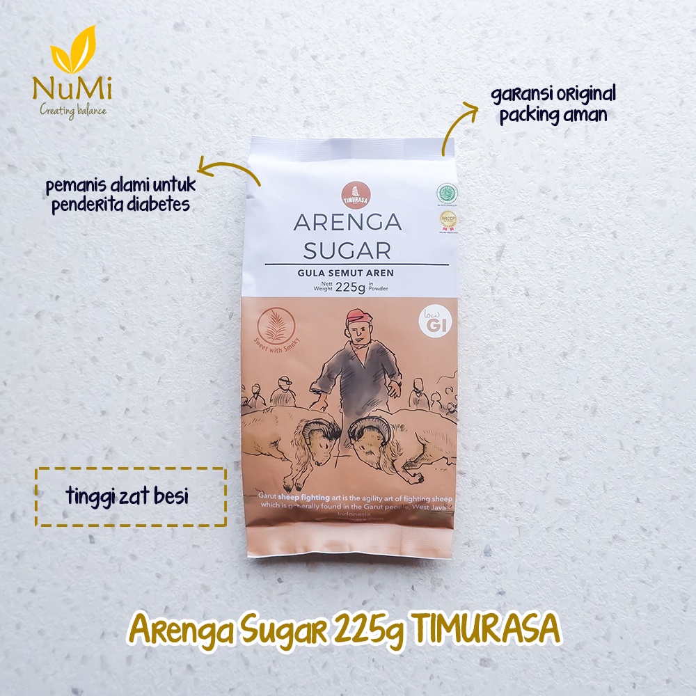 

225G CRYSTAL ARENGA SUGAR ORGANIC Gula Semut Aren Bubuk - TIMURASA