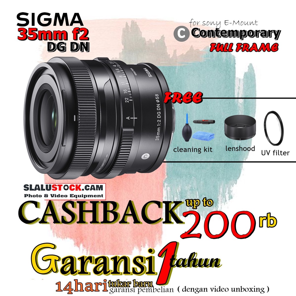 Sigma 35mm F2 DG DN Contemporary For Sony Emount / Lensa SIgma 35mm f2