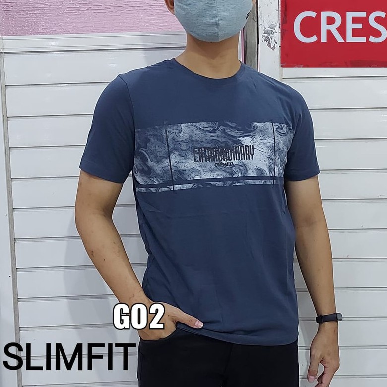 gof CRESSIDA KAOS Pakaian Pria Atasan Kaos Oblong Casual Santai Slimfit Lengan Pendek Original Brand