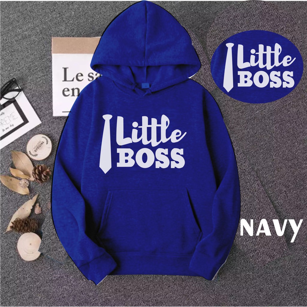 JAKET HOODIE SWEATER SABLON LITTLEBOSS ANAK KEKINIAN TERBARU BAHAN FLEECE USIA 2TAHUN SAMPAI 12TAHUN LAKI LAKI PEREMPUAN
