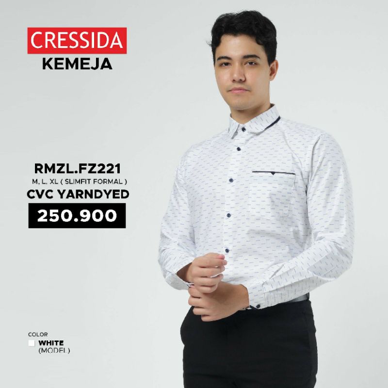 Cressida original Kemeja pria Kemeja formal Kemeja slimfit pria Cresida baju kemeja Cressida RMZL.FZ