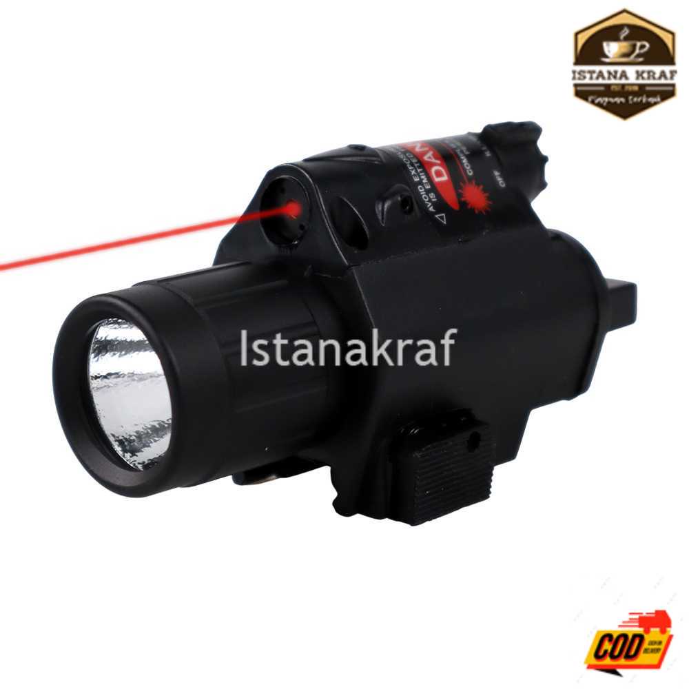 TaffLED Senter Senapan Tactical Rail Mount + Laser 5mW - JGSD