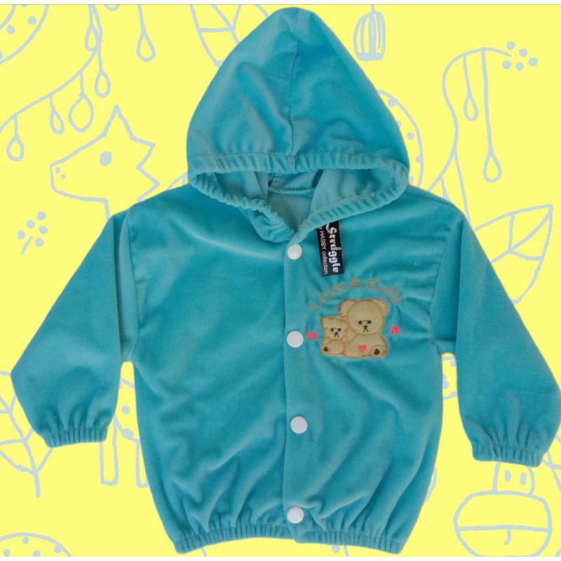 JAKET BAYI BULU MURAH-Biru