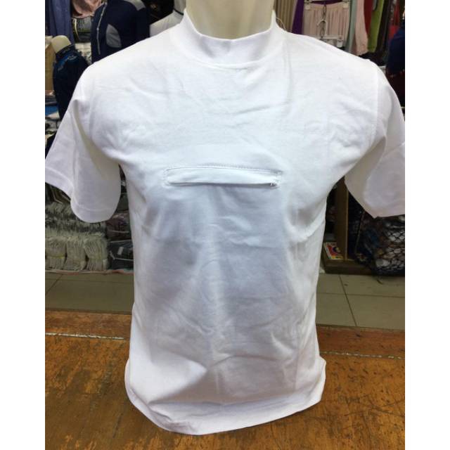 Kaos Haji Pria Lengan Pendek / Kaos Haji/umroh Pria / Kaos Haji Lengan Pendek Kantong di Dada