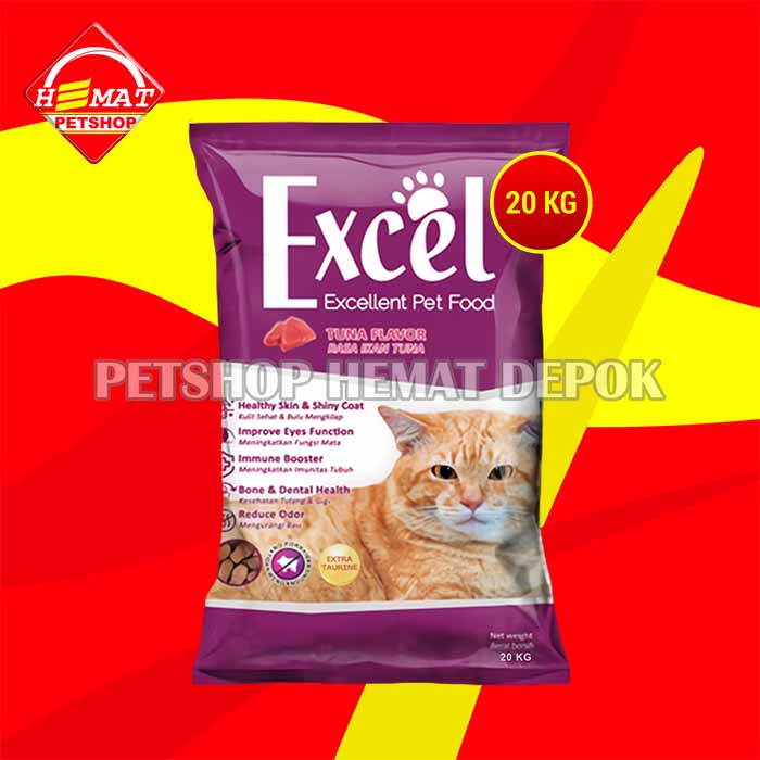 Cat Food Excel 20 Kg Makanan Kucing Donat Ikan 20kg