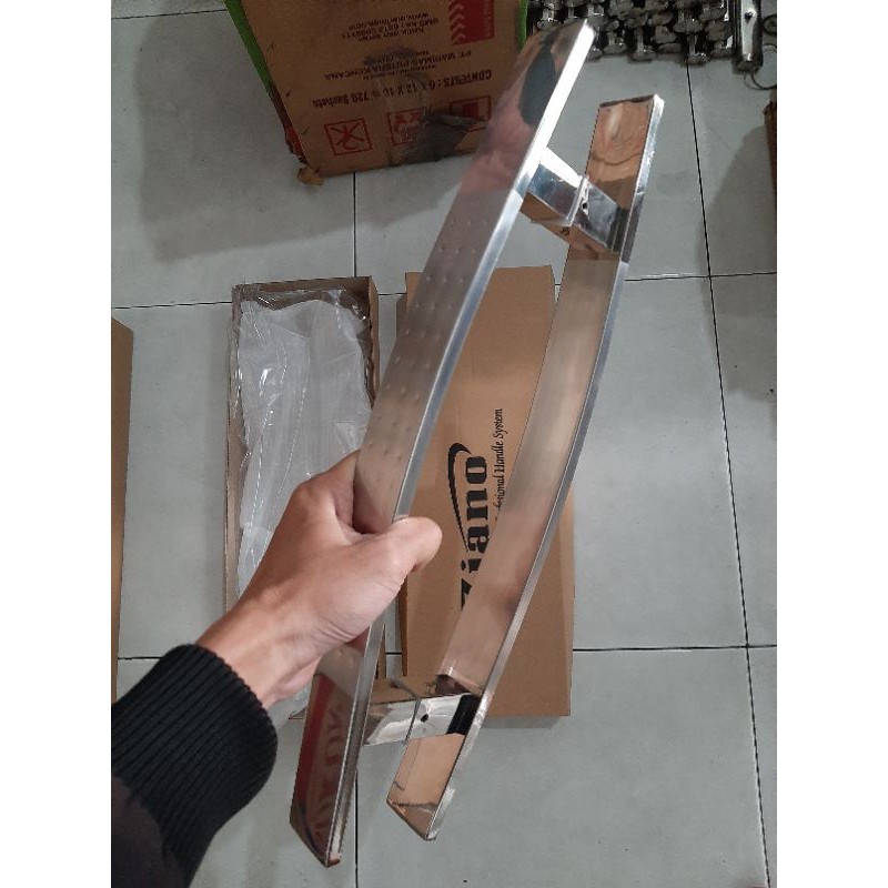 handle pintu rumah 45 cm gagang pintu tarikan pintu minimalis model lengkung persegi baut tembus