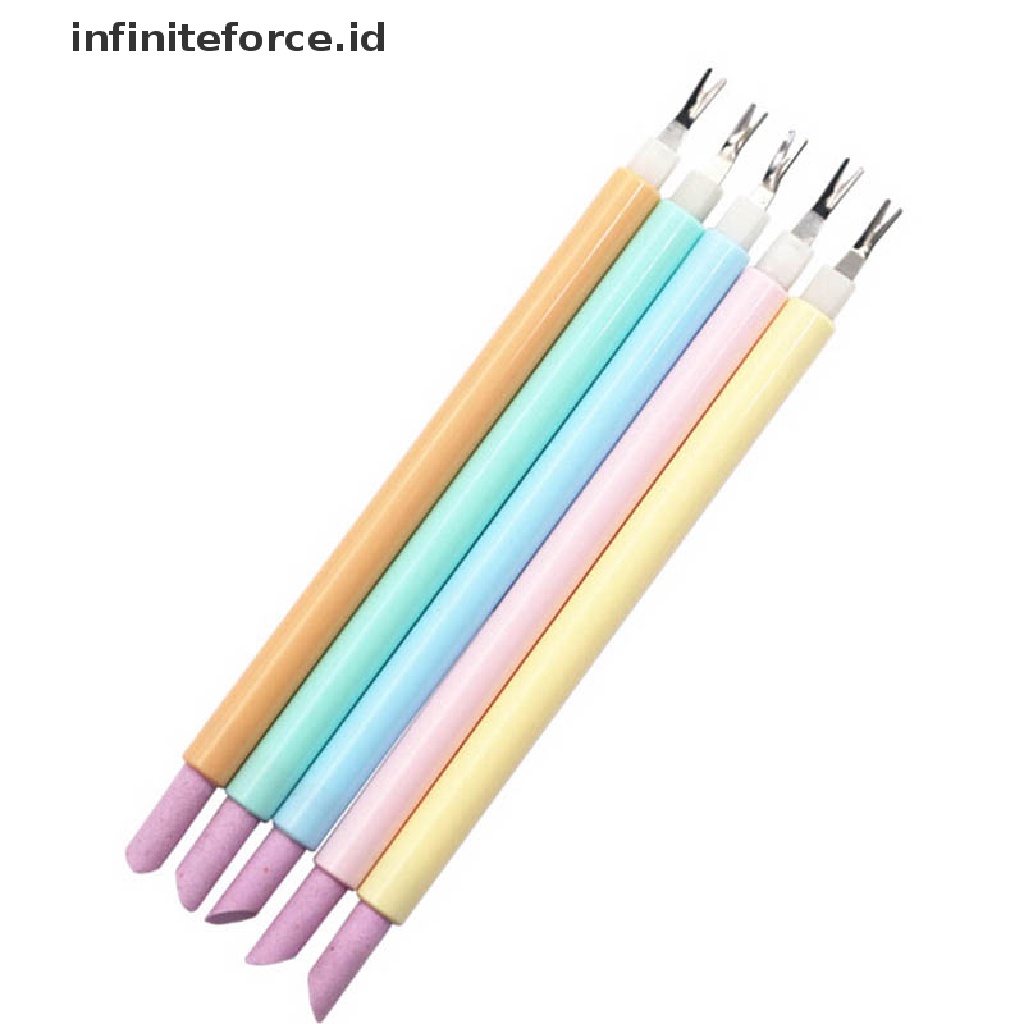 Infiniteforce.id 2 in 1 Alat Pendorong Kutikula Kuku Bahan Akrilik