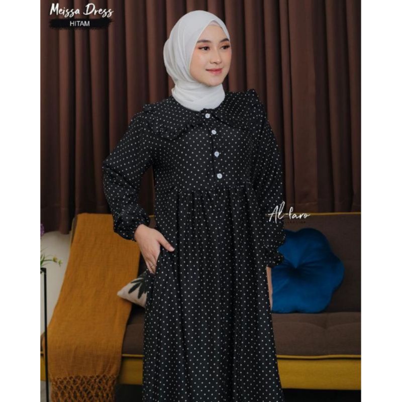 Gamis Simple Gamis Polkadot Fashion Muslim Wanita 2022