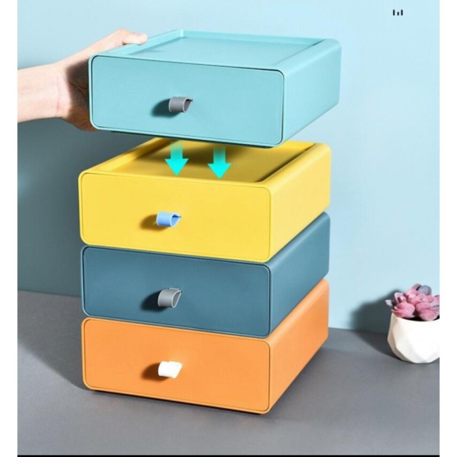 Desktop storage box Rak kosmetik Kotak Penyimpanan Laci Storage