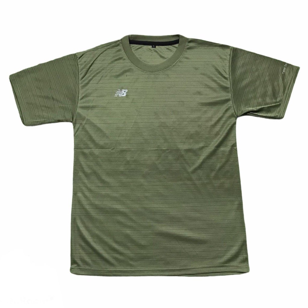 JM ~ Kaos Training / Baju Olahraga N.B_(G-RIS)-HijauTNI GRS#01