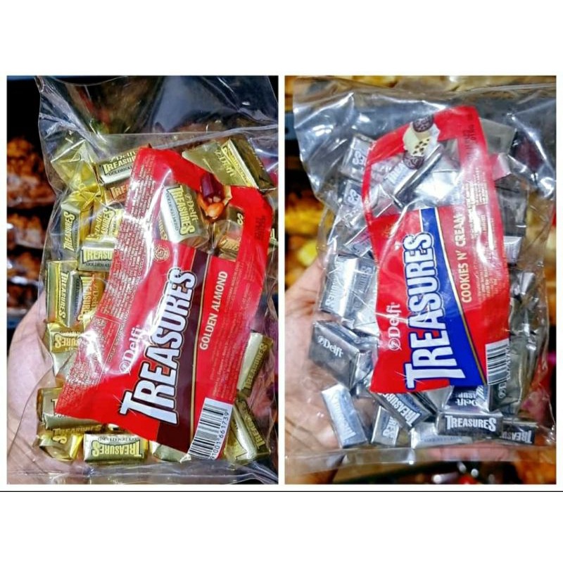 

Coklat Treasure isi 48pcs Golden Almond / Cookies n cream