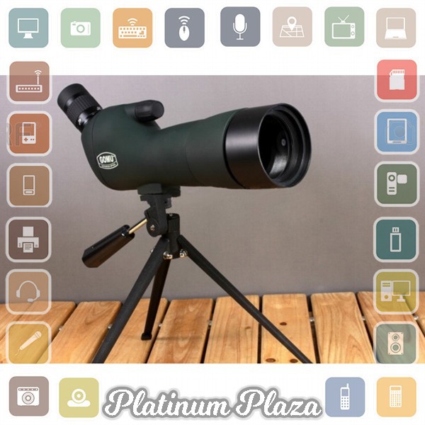 Gomu Spotting Monocular Telescope with Tripod - 20 x 60 x 60 - Black/Green`6AJ52E-