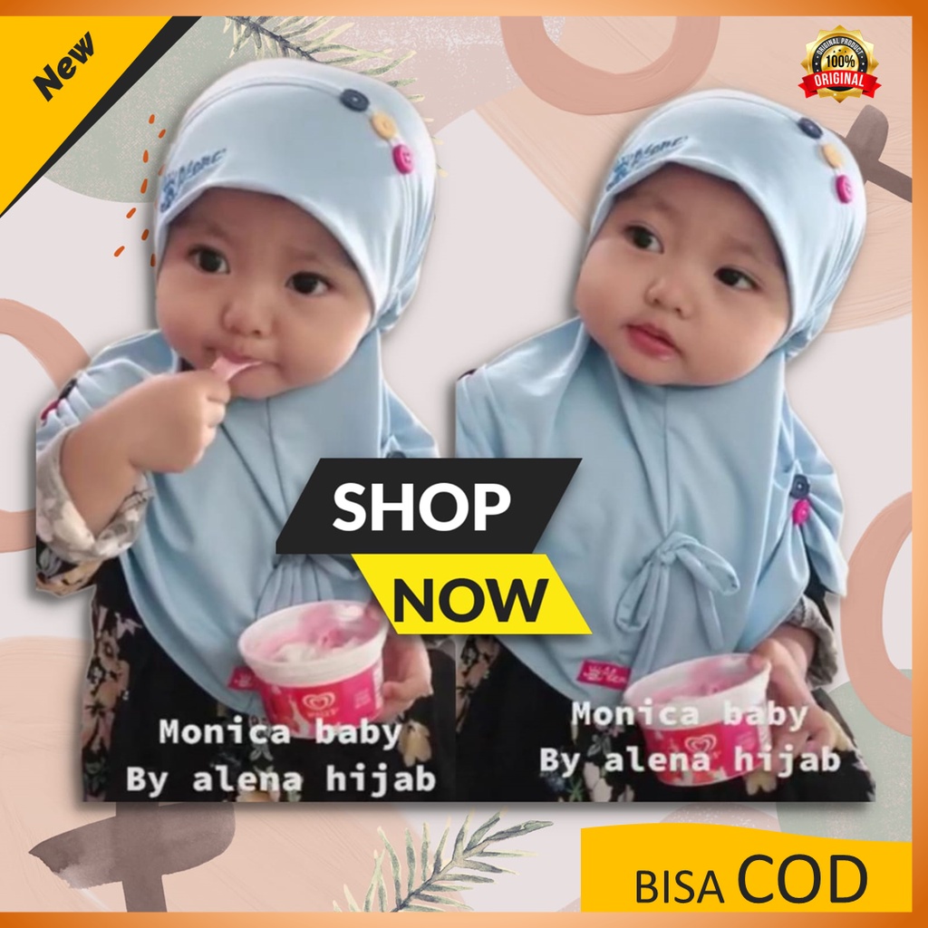 Jilbab Bayi / Hijab Anak/ Kerudung Baby Alena Monica (ORI Alena Hijab)