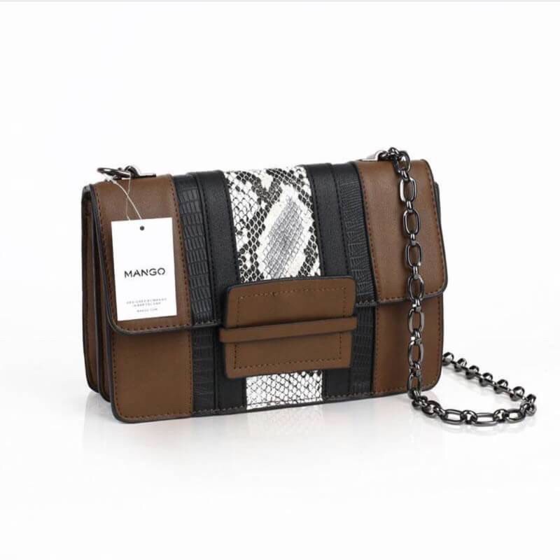 Supplier tas murah wanita fashion branded batam import MNGO TONE ORI - Cokelat Tua