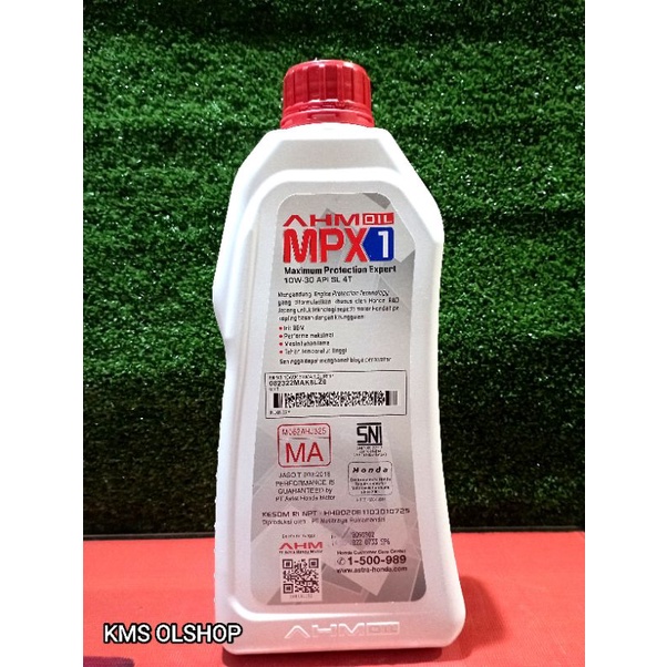 Oli AHM MPX1 MPX 1 1200 ml CB 150R CBR150R SONIC SAE 10W-30 SL JASO MA AHM OIL 1.2 Liter Oli Honda Asli