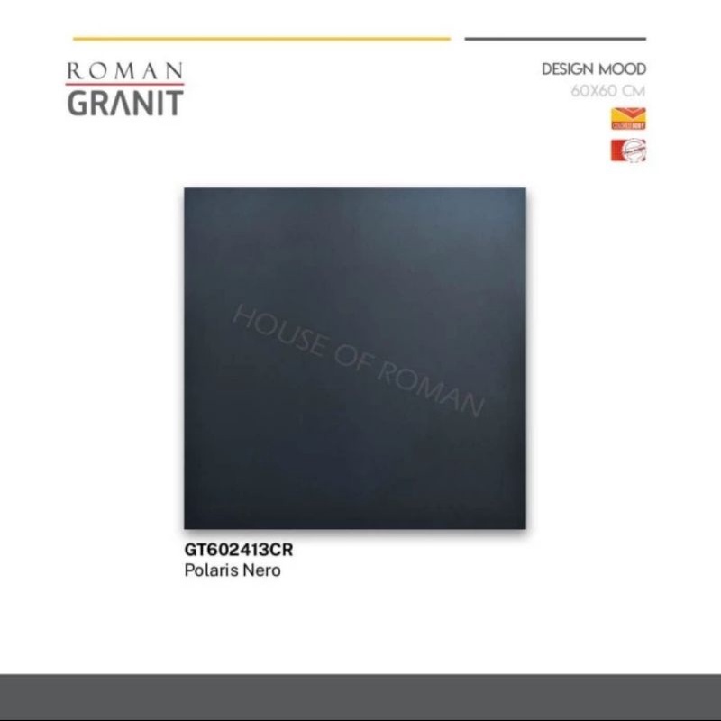 Roman Granit Polaris nero 60x60 / granit hitam / lantai hitam / lantai monokrom / lantai monochrome / keramik monokrom / keramik monochrome / granit monokrom / granit monochrome / roman hitam / keramik lantai / granit lantai