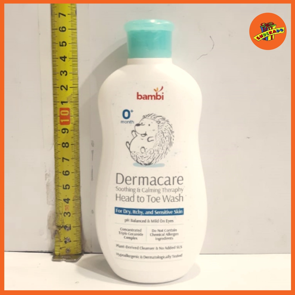 MAKASSAR! BAMBI BABY DERMACARE HEAD TO TOE WASH 200ML - Sabun &amp; Sampo