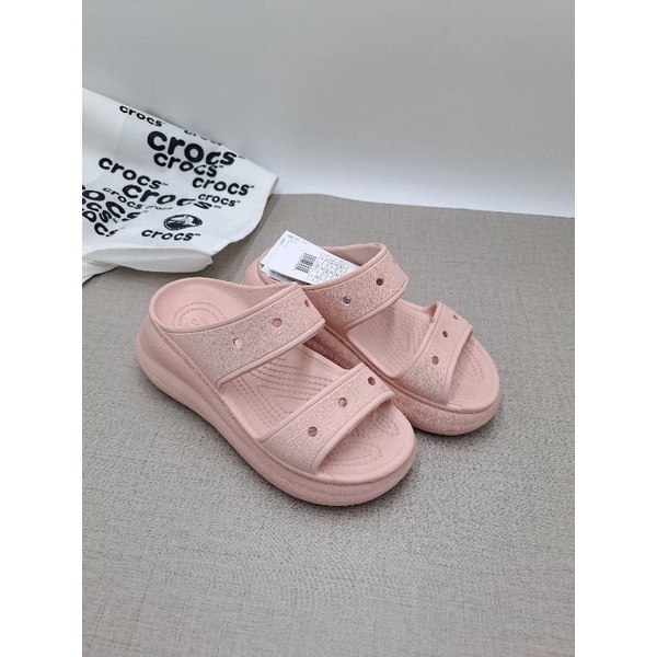 Crocs Classic rush sandal / Sandal wanita wedes / Crocs crush sandal